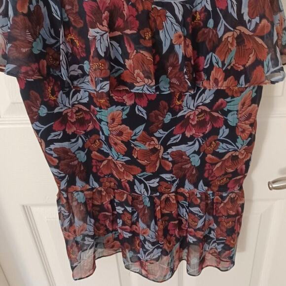 Majorelle Tina Chiffon Floral Tiered Midi Dress S - Picture 12 of 16